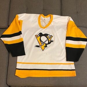 Vintage Pittsburg Penguins NHL Hockey Jersey CCM Maska Mens Size Large 1990s 90s